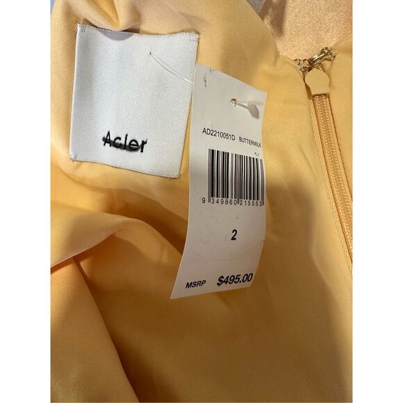 NWT Acler Sleeveless V-Neck Wycombe Midi Dress Buttermilk Size 2 $495 - Picture 10 of 10